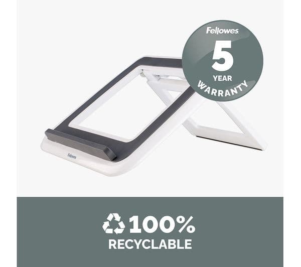 Fellowes I-Spire Series Quick Lift Laptop Stand 8210101 - White - Image 8