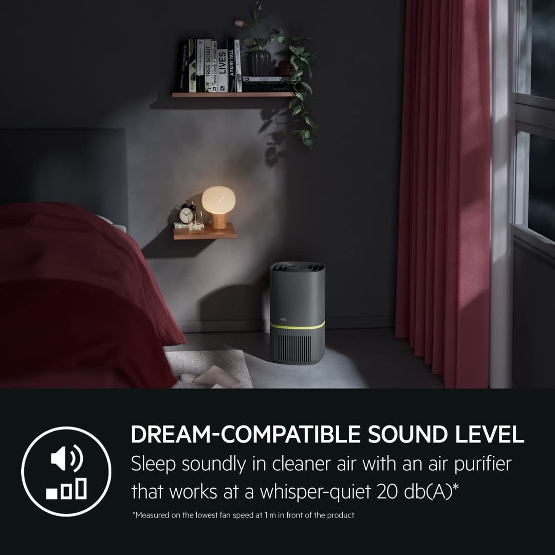 AEG Pure 5000 Compact Air Purifier for Home APO50371DG - Dark Grey - Image 7