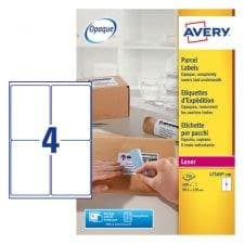 Avery L7169-100 Parcel Labels 139 x 99.1mm 100 Sheets - 4 Labels per Sheet (400 Labels) - Image 1