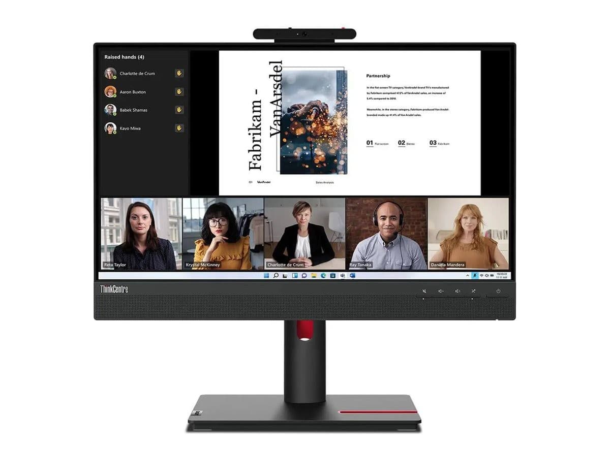Lenovo ThinkCentre Tiny-in-One 22 Gen 5 22" Full HD IPS Monitor with 1080p Webcam