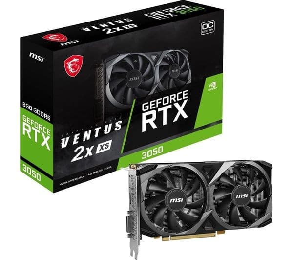 MSI GeForce RTX 3050 8GB VENTUS 2X XS OC Graphics Card - Black - Image 3