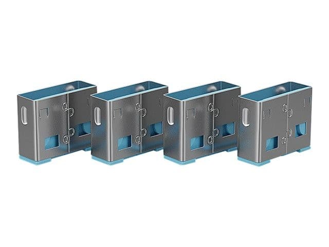Lindy 40462 USB-A Port Blocker Extra Lock Pack, Blue - 10 Locks (No Key) - Image 2