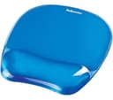 FELLOWES Crystal Gel Mouse Mat with Wrist Rest - 23 x 20.2 cm - Blue thumbnail 1