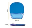 FELLOWES Crystal Gel Mouse Mat with Wrist Rest - 23 x 20.2 cm - Blue thumbnail 2