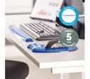 FELLOWES Crystal Gel Mouse Mat with Wrist Rest - 23 x 20.2 cm - Blue thumbnail 4