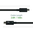 Plugable Technologies Thunderbolt 3 Cable TBT3-40G80CM 80cm (2.6ft) - 40Gbps, 100W (20V, 5A) Charging, Thunderbolt-Certified USB-C, Driverless thumbnail 4