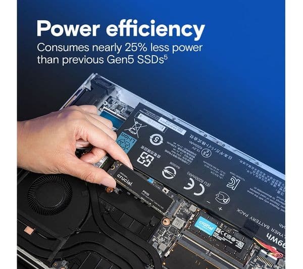 Crucial P510 2TB PCIe 5.0 NVMe M.2 2280 Internal SSD - Image 5
