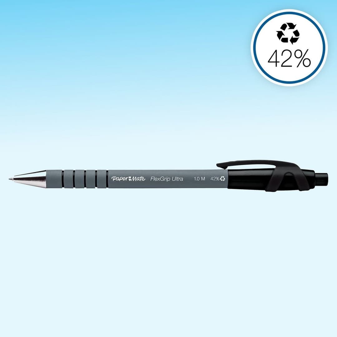 Paper Mate Flex Grip Black Ballpoint Pens - Pack of 5 - Image 3