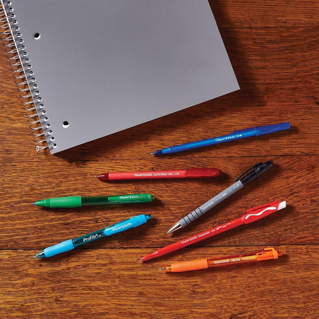 Paper Mate Flex Grip Black Ballpoint Pens - Pack of 5 - Image 6