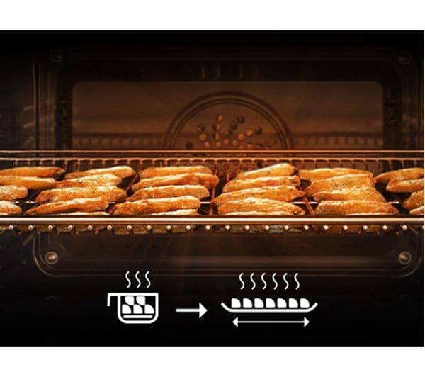 SAMSUNG Bespoke Series 4 NQ5B4553FBK/U4 Built-in Compact Combination Microwave, 50L - Black Glass - Image 7