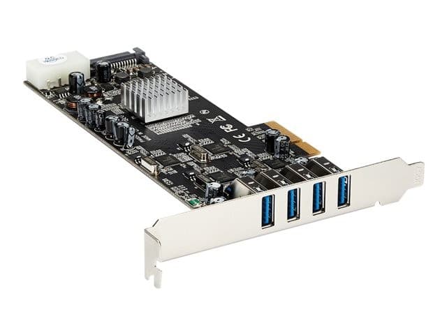 StarTech.com 4 Port USB 3.0 PCIe Card w/ 4 Dedicated Channels - UASP - USB 3.0 PCI Express Card Adapter - USB adapter - PCIe x4 - USB 3.0 x 4
