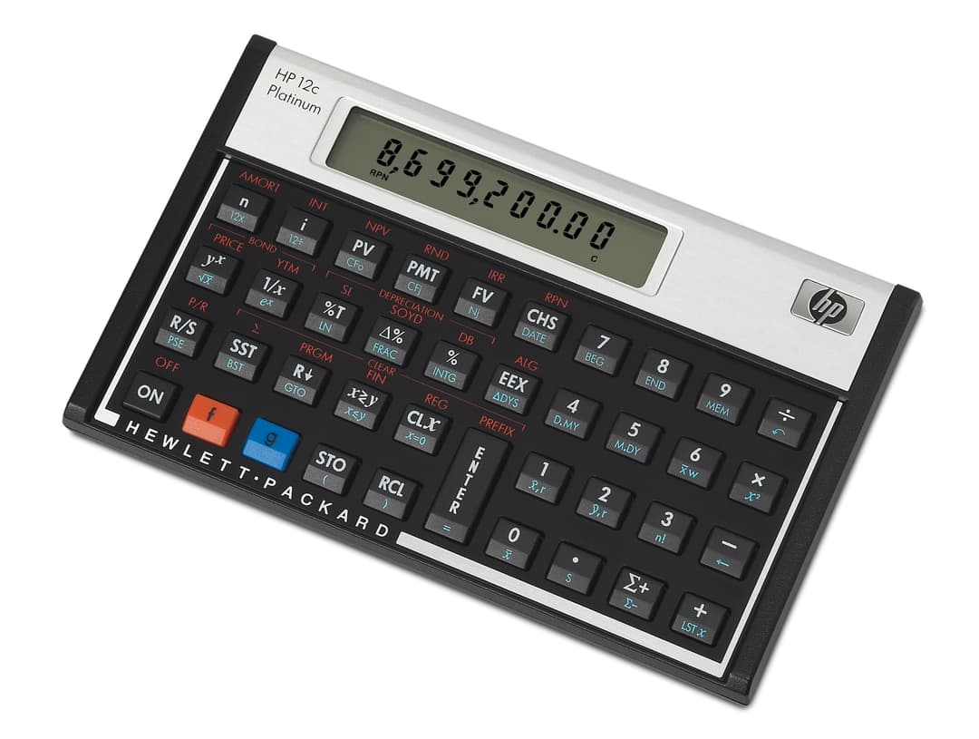 HP 12c calculator Desktop Financial Aluminium, Black - Image 2
