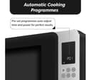 SMEG Collezione MOC01BLMUK Microwave with Grill 29L 900W Inverter 18 Auto Cook Programmes - Black thumbnail 5
