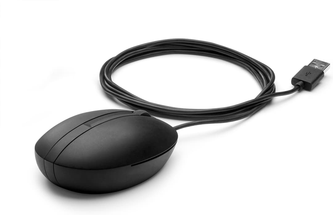 HP Wired Desktop 320M Mouse 2 Buttons Wheel Scrolling Ambidextrous Optical Black - Image 3