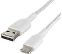 Belkin BoostCharge Braided USB-A to USB-C Cable 15W 1m White thumbnail 4