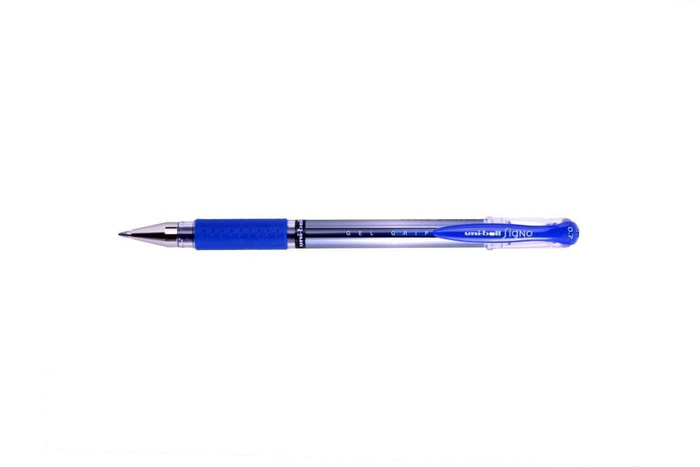 uni-ball Signo 12 Pack Blue Gel Impact Rollerball Pen 1.0mm Broad Nib - Image 1