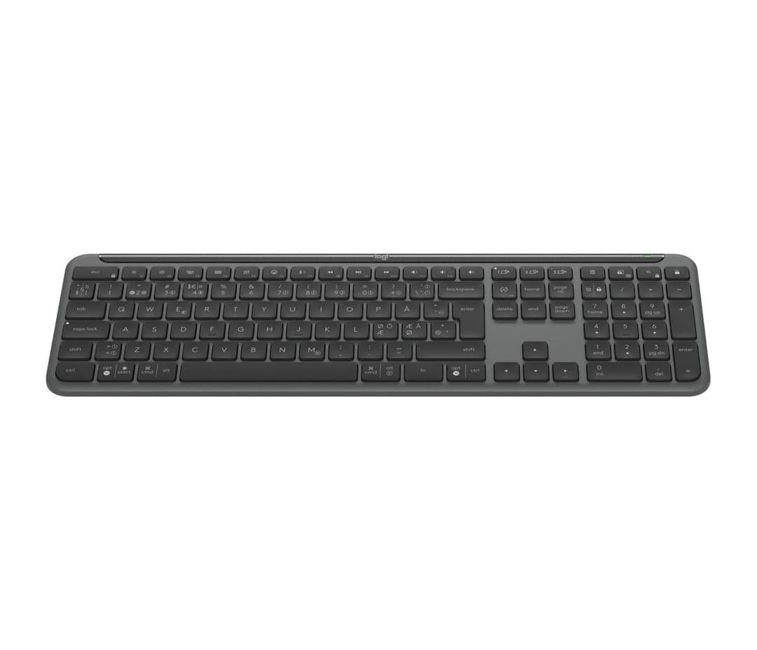 Logitech Signature Slim K950 Wireless Keyboard - Graphite, Nordic QWERTY Layout - Image 1