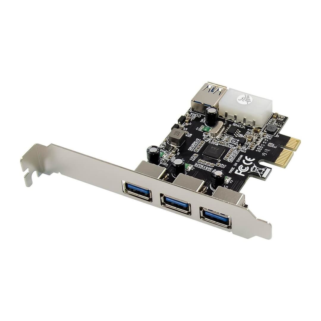 3+1 port USB 3.0 PCIe card - Image 1