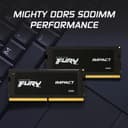 Kingston Technology FURY 32GB 6400MT/s DDR5 CL38 SODIMM (Kit of 2) Impact XMP thumbnail 4