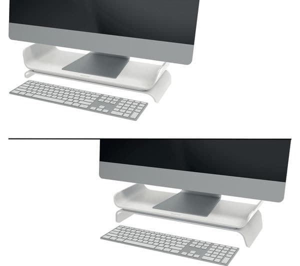 Leitz Ergo Adjustable Monitor Stand - Light Grey - Image 4