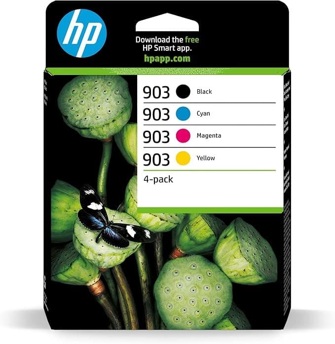 HP 903 Original Standard Capacity Ink Cartridge Multipack Black, Cyan, Magenta, Yellow (6ZC73AE)