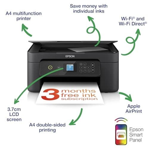 Epson Expression Home XP-3200 A4 Multifunction Wireless Inkjet Printer - Print, Scan, Copy, Black - Image 10