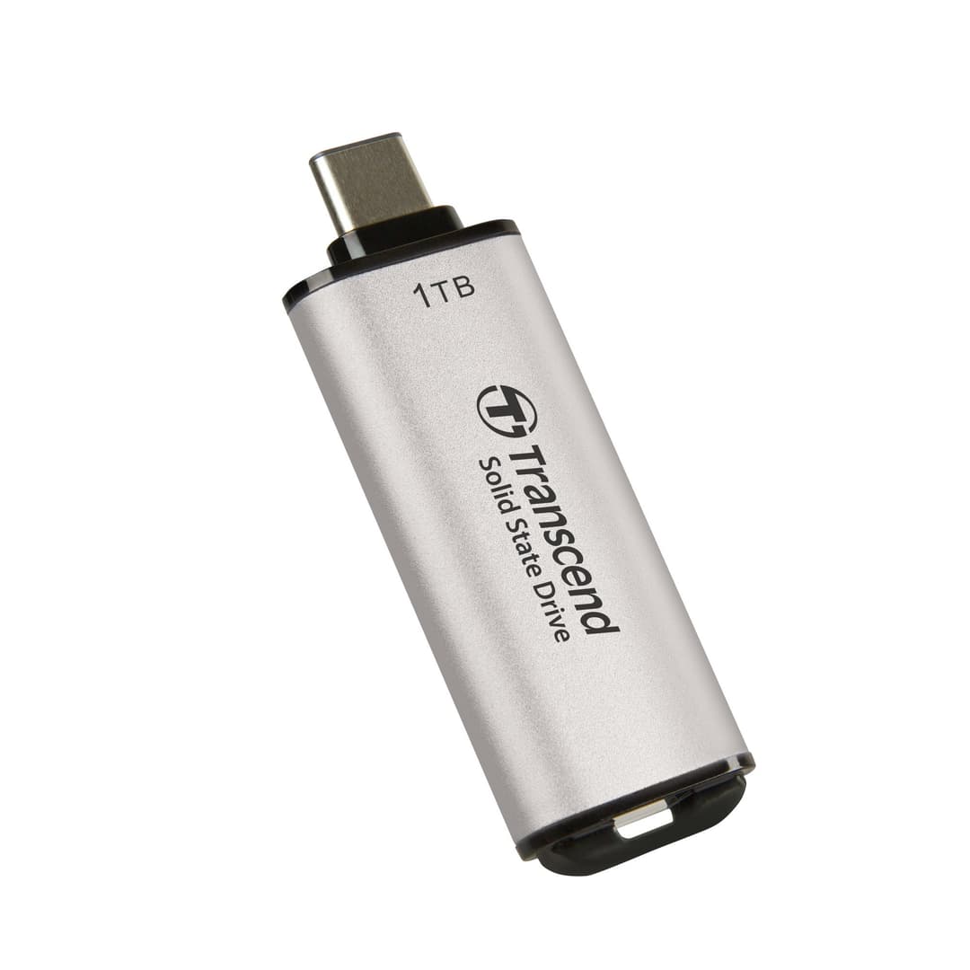 Transcend ESD300 Portable SSD USB Type-C 1TB - Silver - Image 2