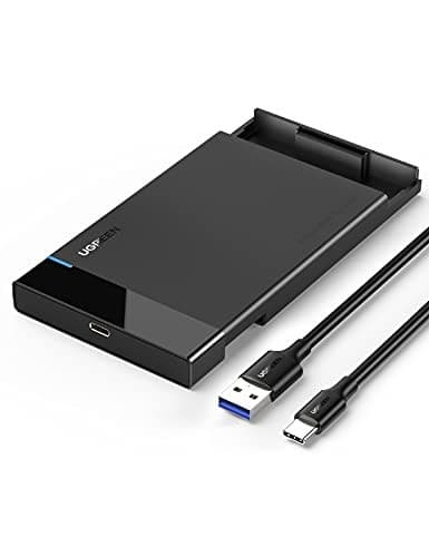 UGREEN 2.5 inch SATA Hard Drive Enclosure - USB-C, Tool-Free HDD/SSD Caddy, with USB-A to USB-C Cable - Image 1