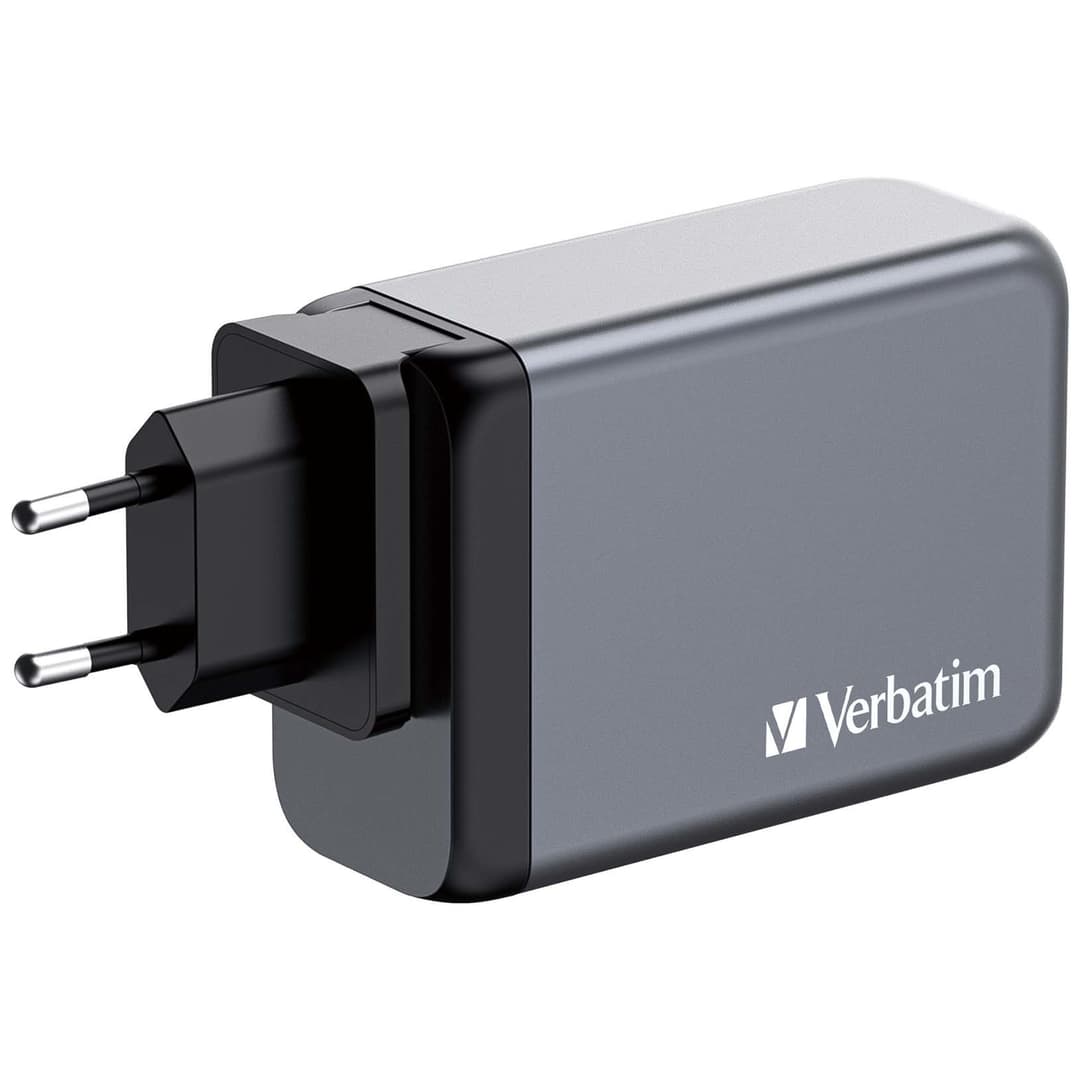 Verbatim GNC-240 GaN Charger 240W with 1 x USB-C 140W /1 x USB-C 100W / 1 x USB-C 65W / 1 x USB-A QC 3.0 (EU/UK/US) - Image 3