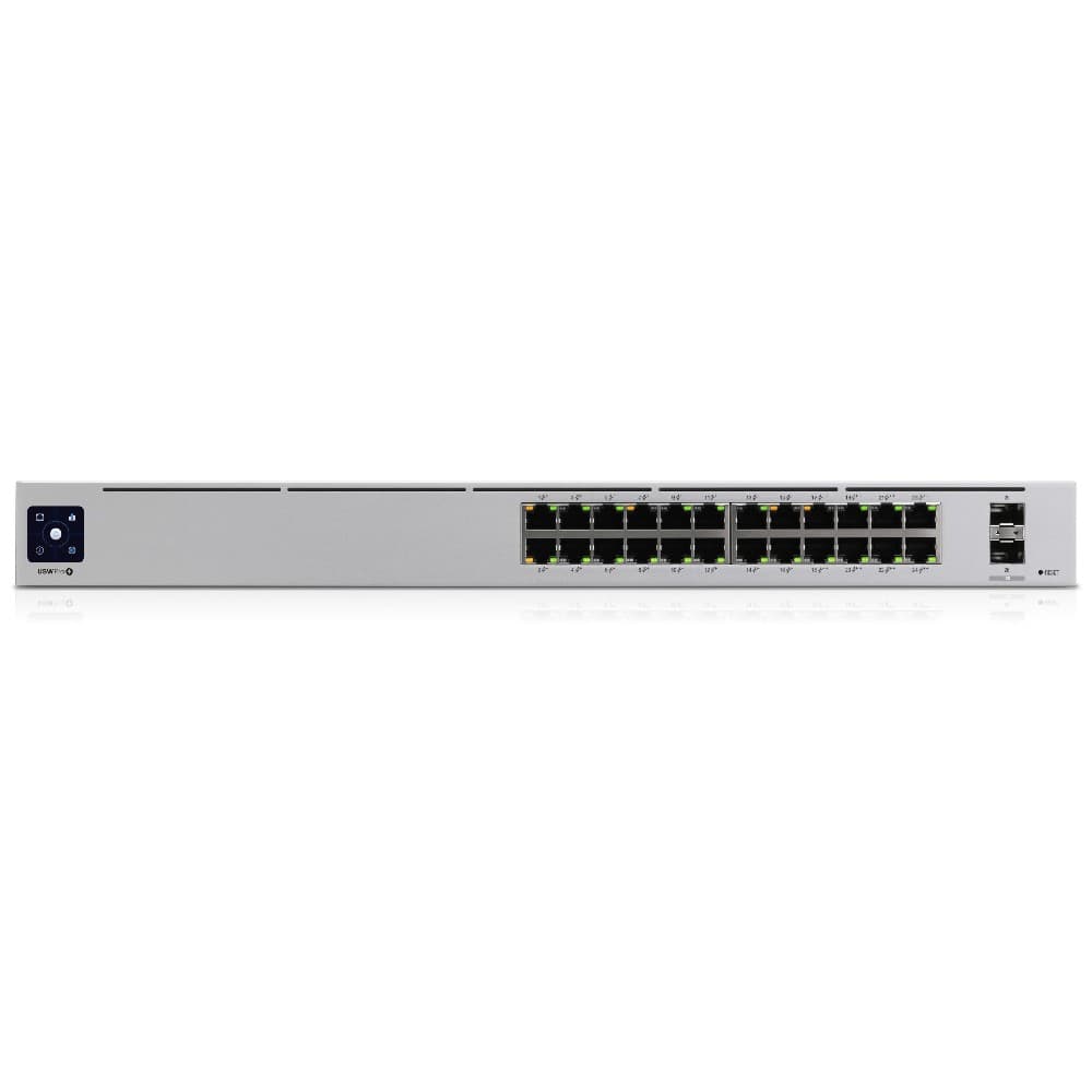 Ubiquiti UniFi USW-Pro-24-PoE Gen2 Managed Layer 3 Gigabit Network Switch - 24 PoE Ports (16x PoE+, 8x PoE++), 2x 10G SFP+, 400W PoE Budget, 1U Rackmount