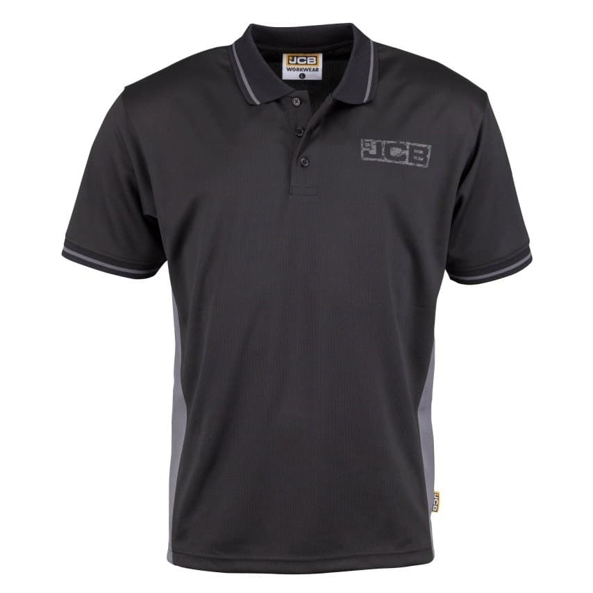 JCB Trade BlackGrey Polo S DIB-S