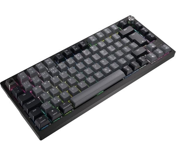 CORSAIR K65 Plus RGB 75% Wireless Mechanical Gaming Keyboard, MLX Red Switches, UK Layout - Black - Image 3