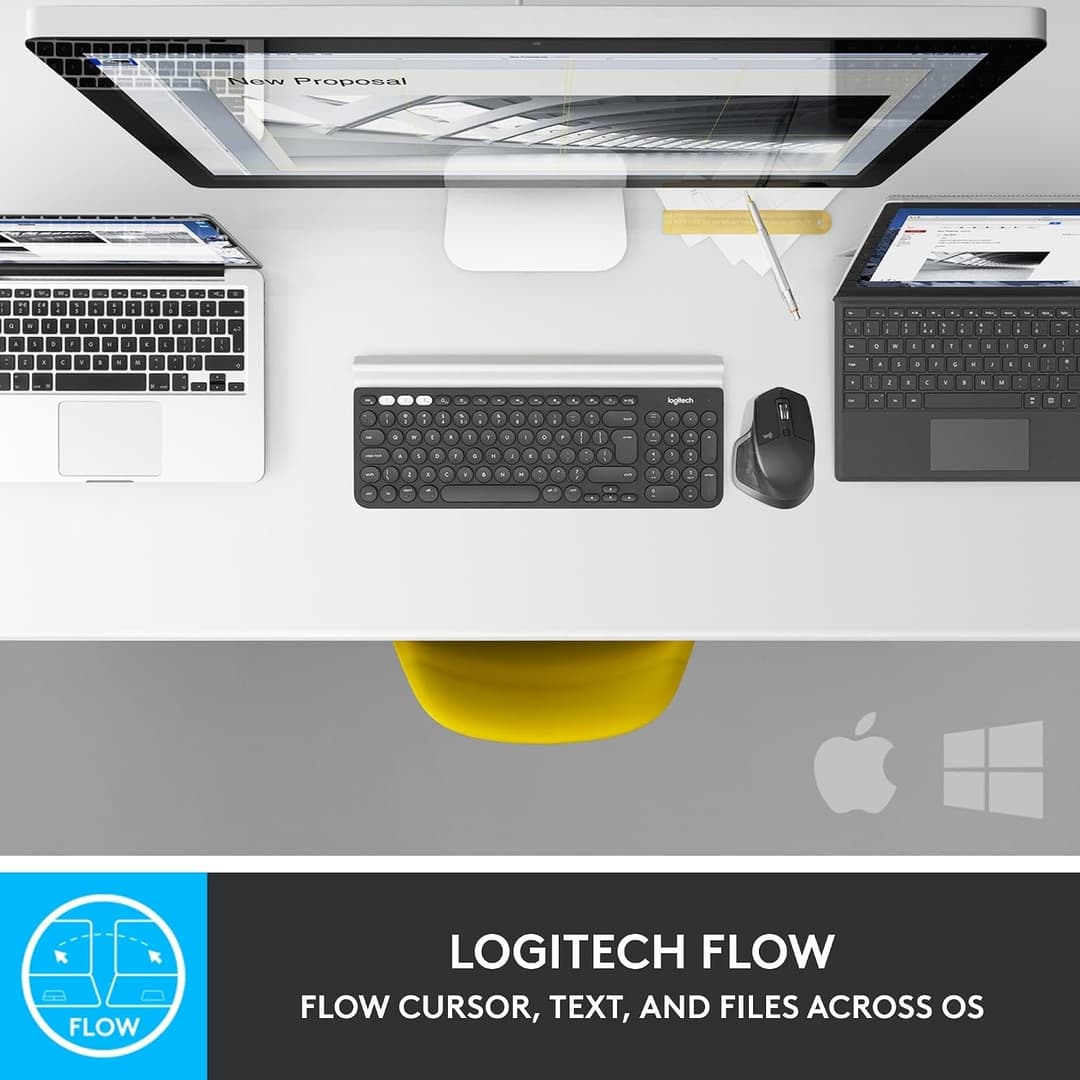 Logitech MX Master 2S Bluetooth Edition Wireless Mouse, Multi-Surface, Hyper-Fast Scrolling, Ergonomic, Rechargeable, Connects Up to 3 Mac/PC Computers - Graphite - Image 2