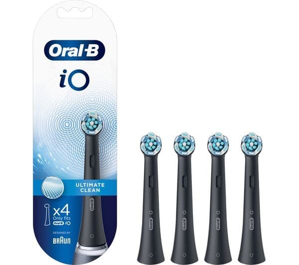 Oral-B iO Ultimate Clean Toothbrush Heads 4-Pack Black