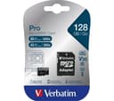 VERBATIM Pro High Performance Class 10 U3 V30 microSDXC Memory Card with SD Adapter - 128 GB thumbnail 3