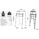 Aidapt VP129F Lightweight Aluminium Folding Walking Frame - Unwheeled thumbnail 7