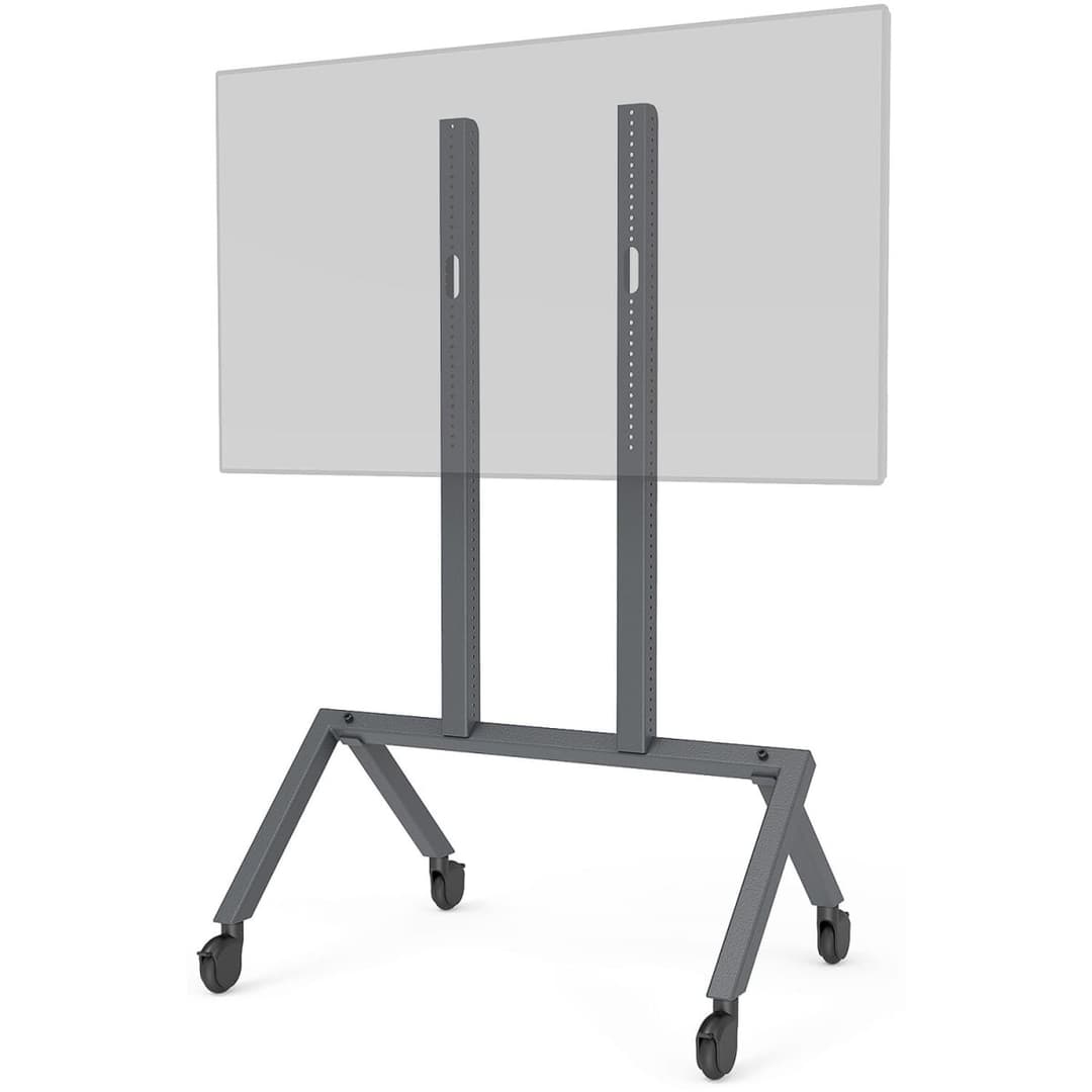 H714-BG AV Cart with Base Configuration, Black & Gray - Image 1