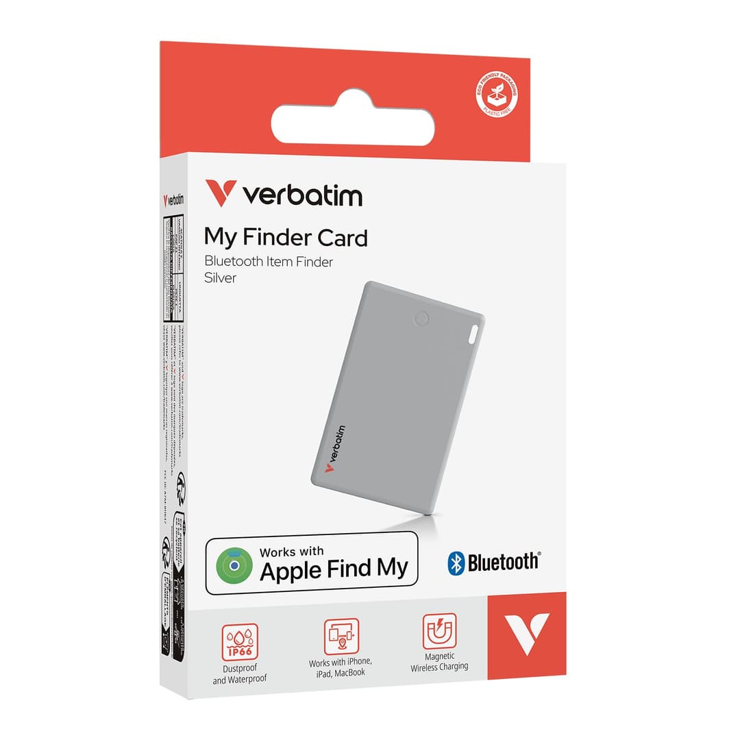 Verbatim My Finder Card Bluetooth Item Finder 1 pack Silver - Image 4
