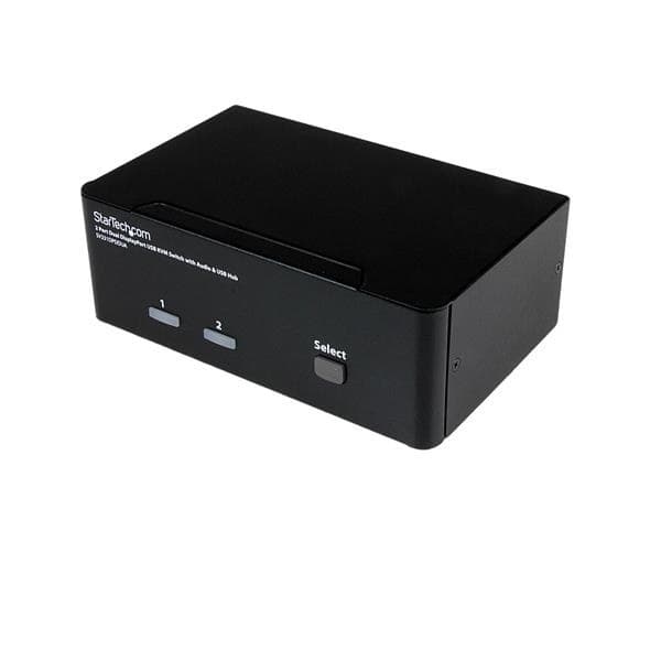 StarTech.com SV231DPDDUA 2 Port Dual DisplayPort USB KVM Switch with Audio & USB 2.0 Hub - Dual Monitor, 2560x1600 60Hz