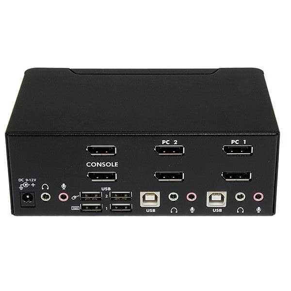 StarTech.com SV231DPDDUA 2 Port Dual DisplayPort USB KVM Switch with Audio & USB 2.0 Hub - Dual Monitor, 2560x1600 60Hz - Image 3
