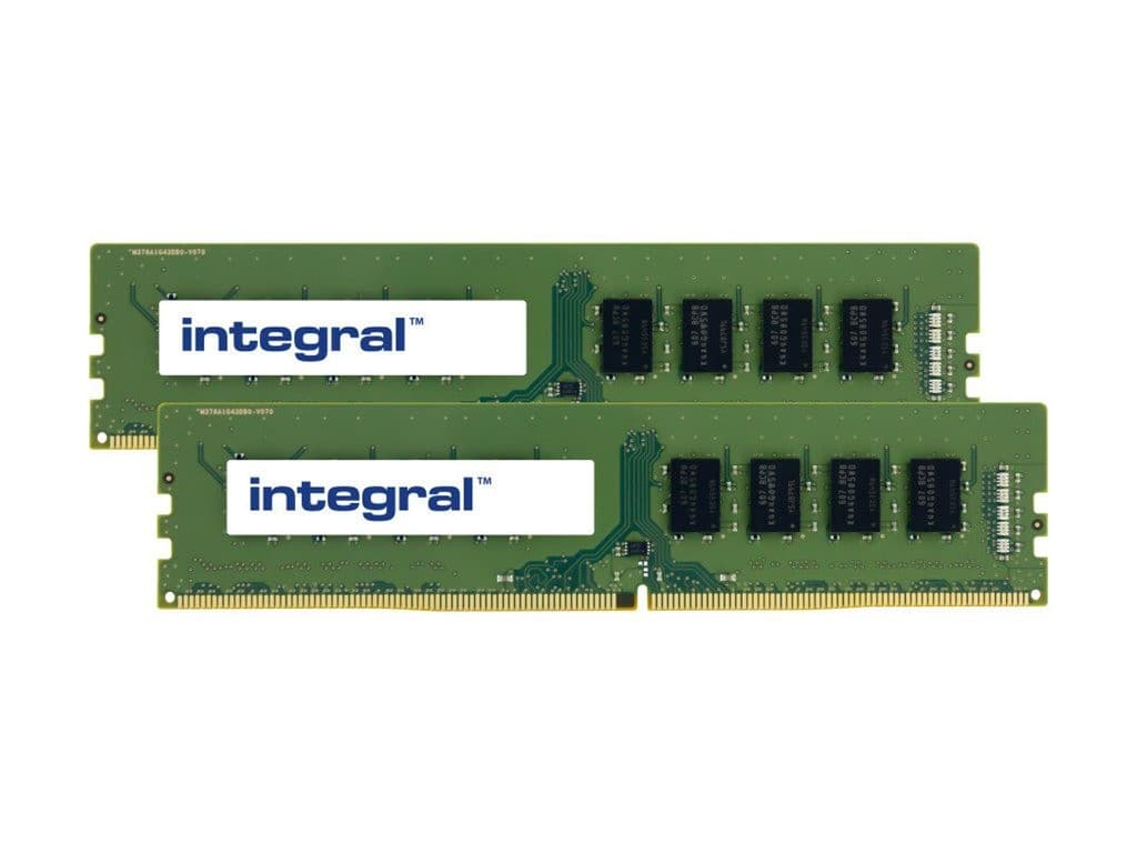 Integral 32GB (2 x 16GB) DDR4 2400MHz PC4-19200 DIMM 288-pin Unbuffered Non-ECC Desktop Memory Kit