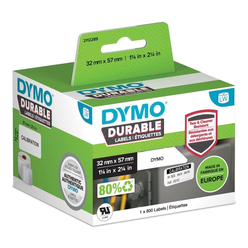 Dymo 2112289 LW Durable medium multi-purpose 57mm x 32mm Black on White - Image 1