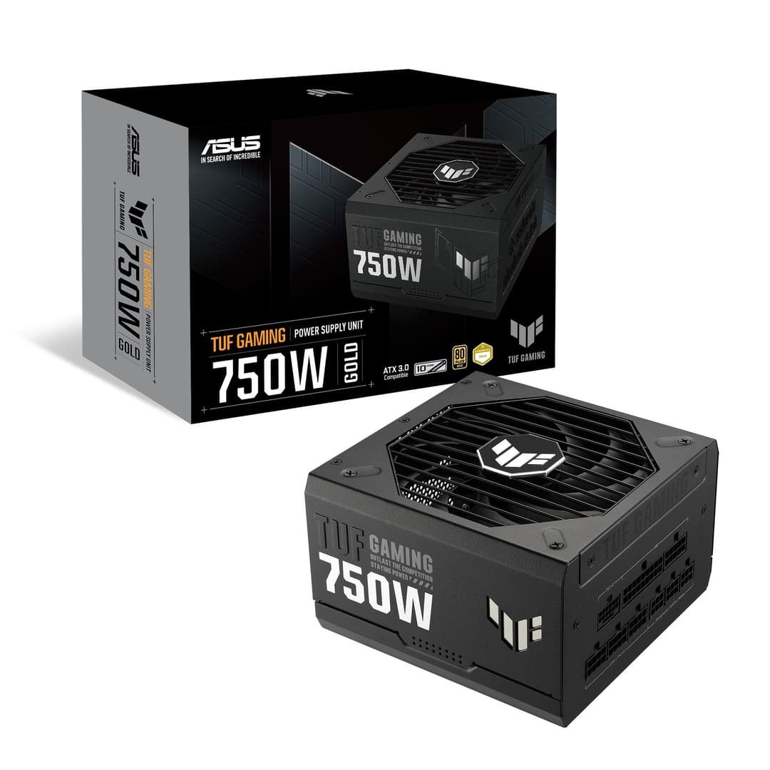 ASUS TUF GAMING 750G 80 PLUS Gold Fully Modular PSU Power Supply 750 Watts Black - 90YE00S3-B0NA00 - Image 1