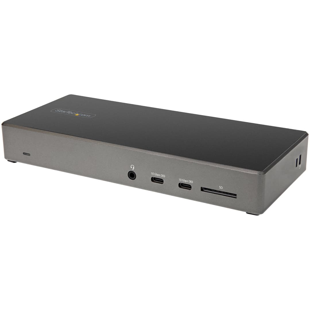 StarTech.com USB C Dock - Triple 4K Monitor USB Type-C Docking Station - 100W Power Delivery - DP 1.4 Alt Mode & DSC, 2x DisplayPort 1.4/HDMI 2.0 - 6xUSB (2x 10Gbps) - Windows/Chrome - Image 1