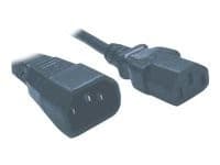 Computer Gear Power Extension Cable IEC C14 to C13 10A 1m Black