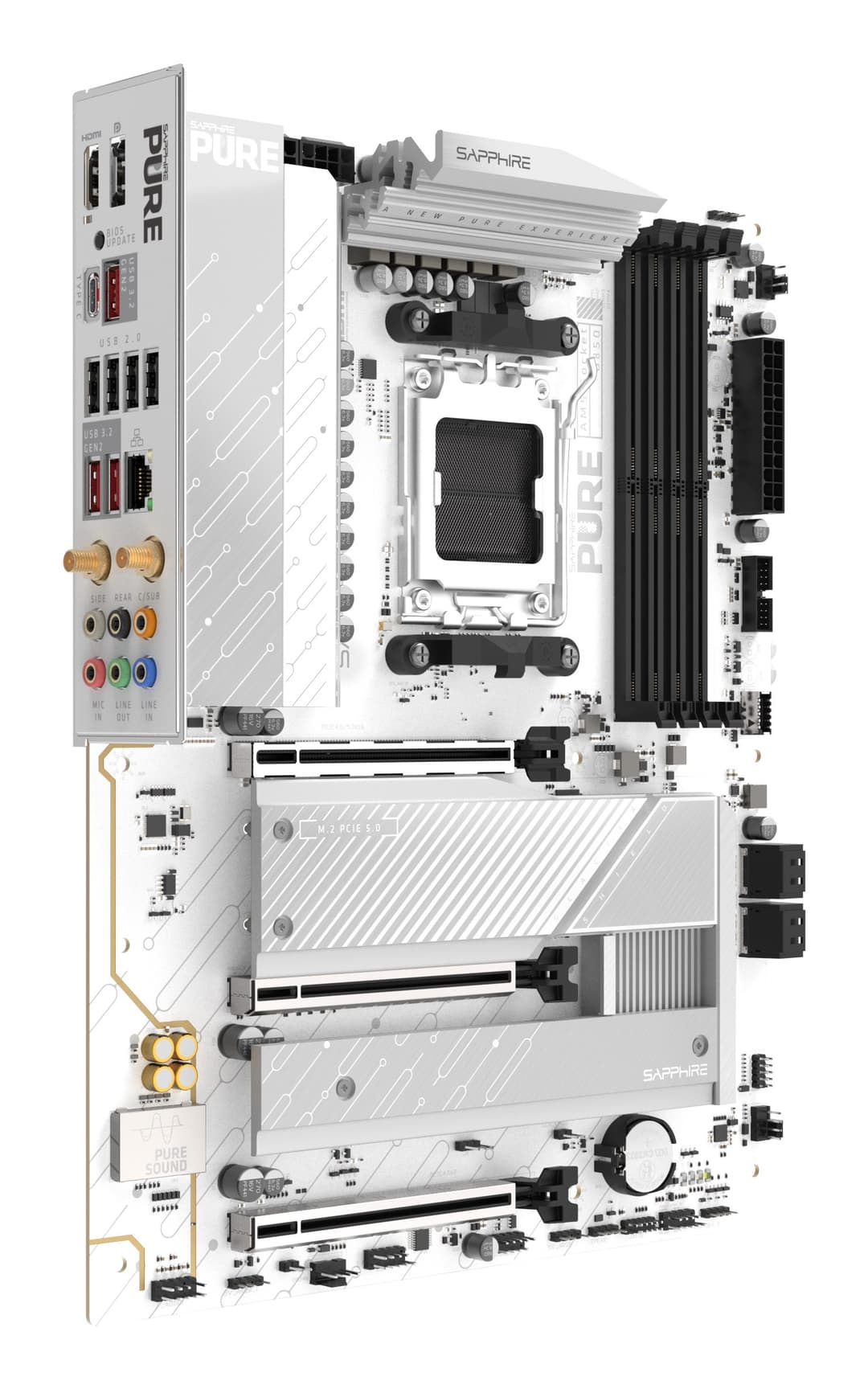 Sapphire PURE B850A WIFI 7 AMD B850 Socket AM5 DDR5 ATX Motherboard - Image 2