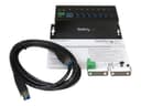 StarTech ST7300USBME 7-Port Industrial USB 3.0 Hub - Metal Housing, 15kV ESD & 350W Surge Protection, DIN Rail / Wall / Desk Mountable - Black thumbnail 5