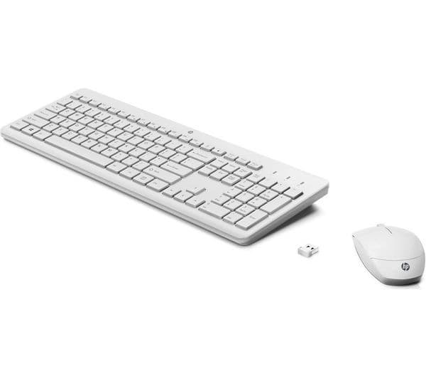 HP 230 Wireless Keyboard & Mouse Set White - UK Layout - Image 3