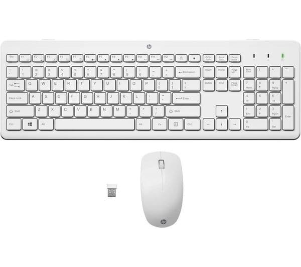 HP 230 Wireless Keyboard & Mouse Set White - UK Layout - Image 4