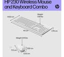 HP 230 Wireless Keyboard & Mouse Set White - UK Layout thumbnail 7